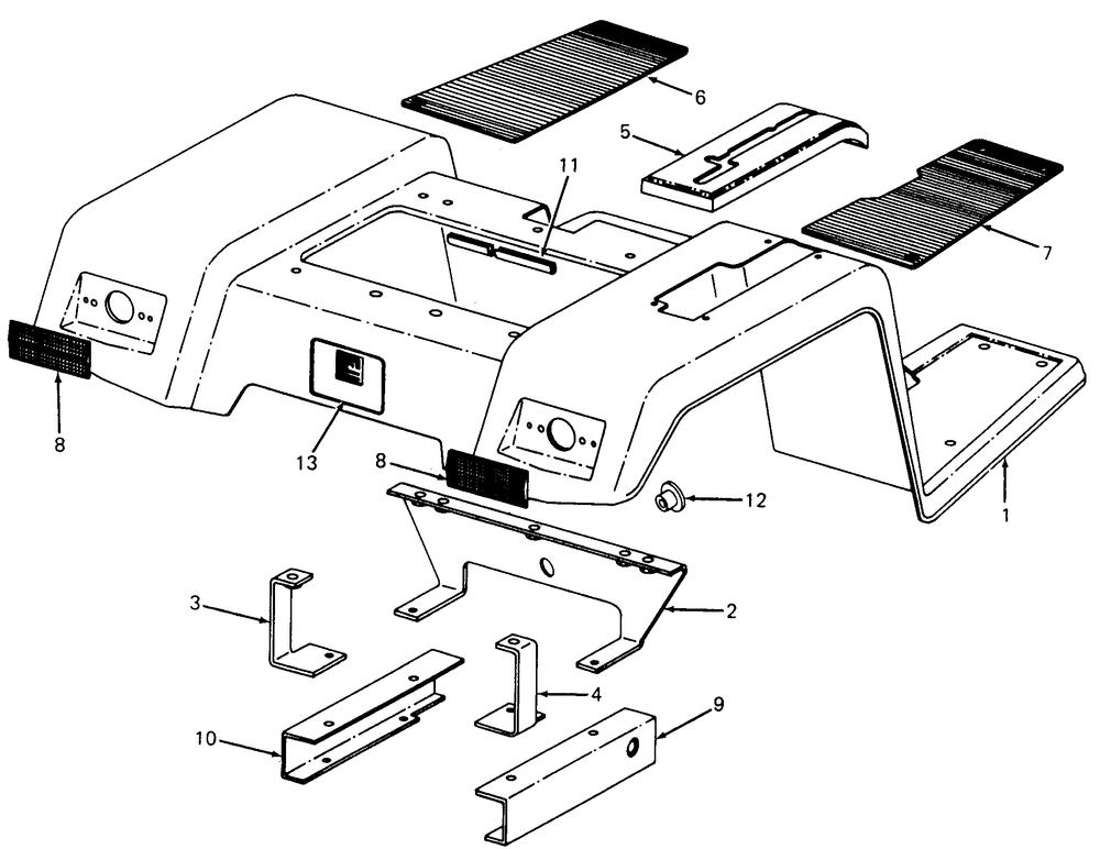 Fenders And Foot Rests Diagram and Parts List for 1105 0350039U-135292100-135292399-136292100 Cub Cadet Lawn Tractor